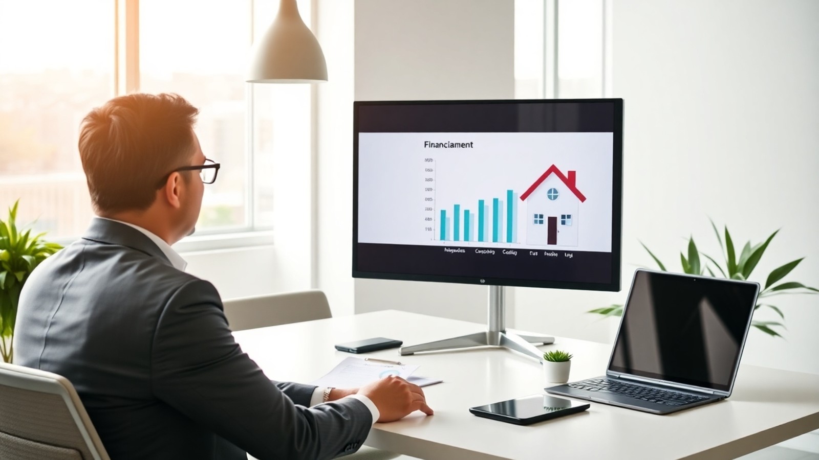 consultor comparando opcoes imobiliarias