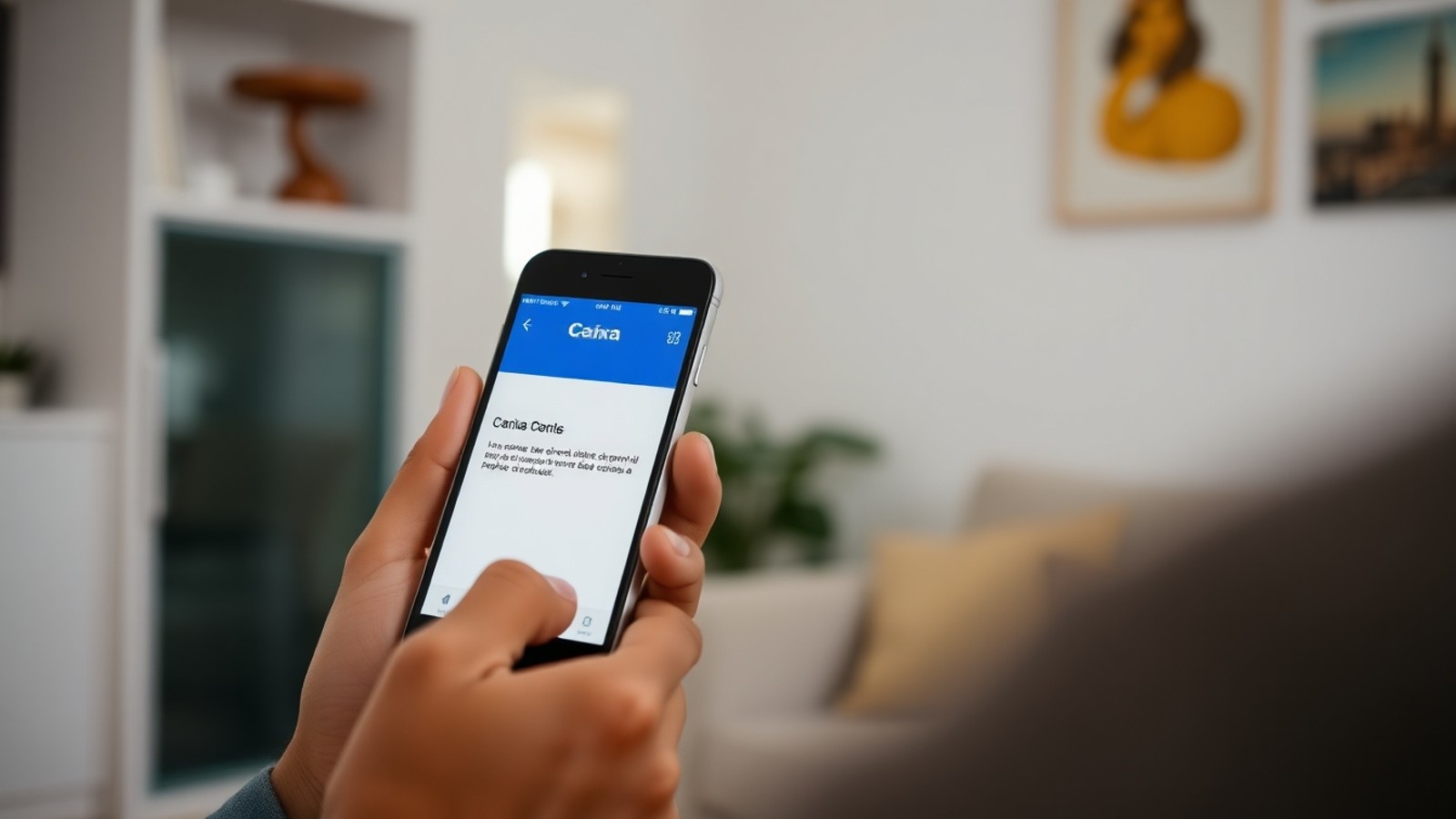 cliente verificando app caixa com erro