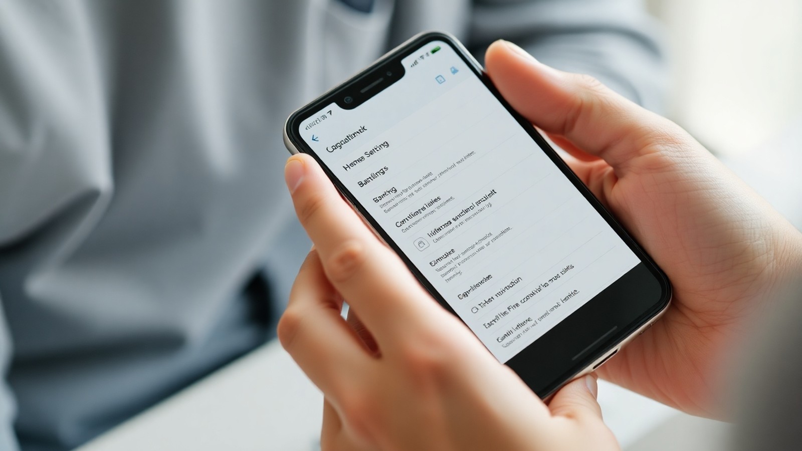 configuracoes do celular para app bancario