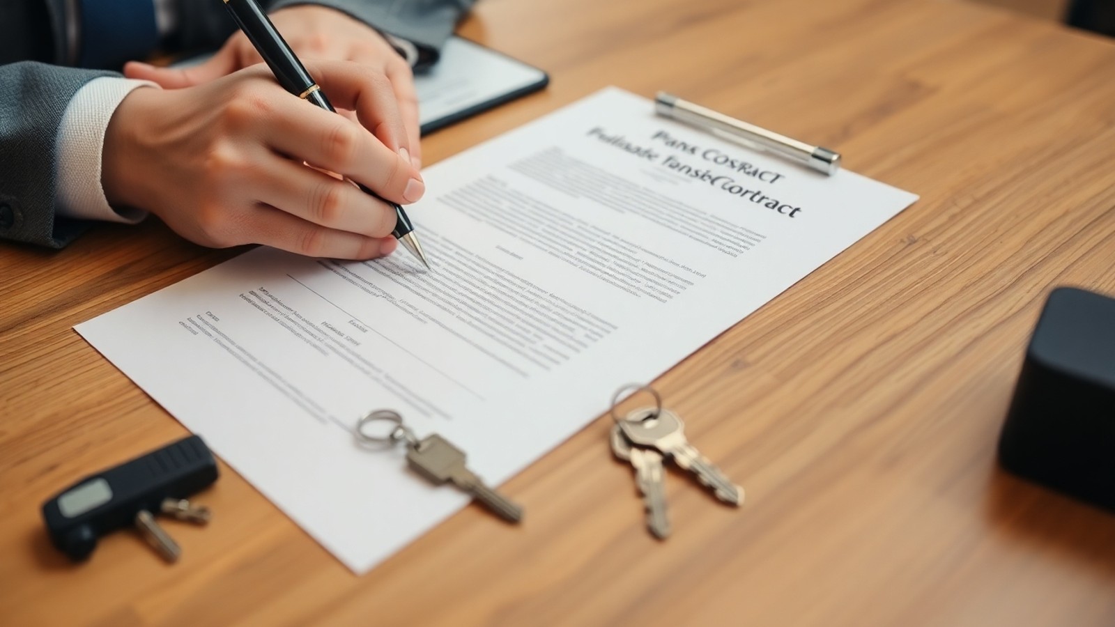 assinatura de contrato de transferencia