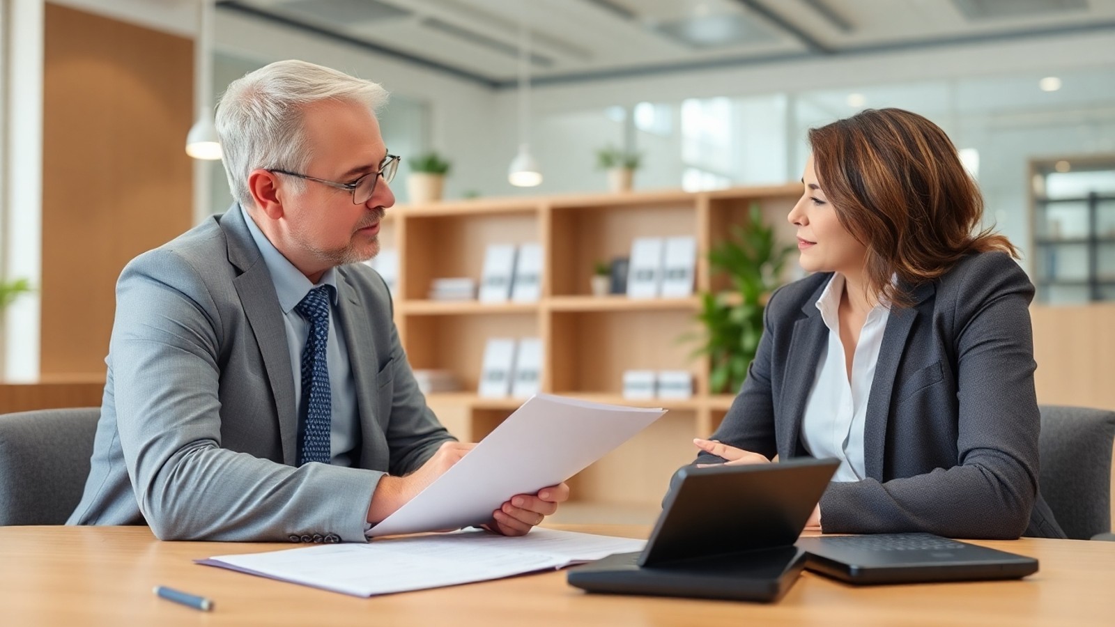 consultor explicando portabilidade de financiamento