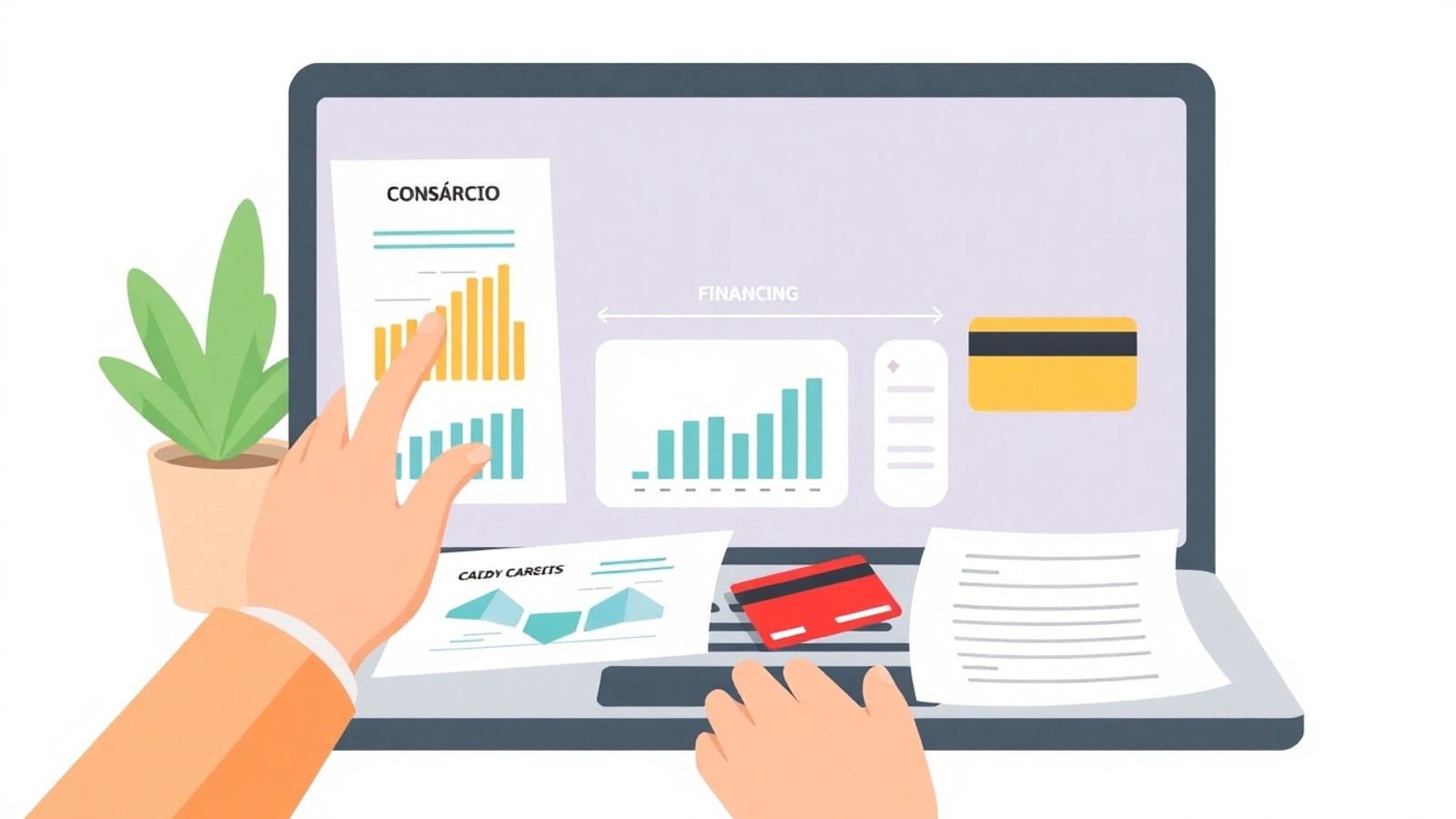 comparativo consorcio financiamento cartao