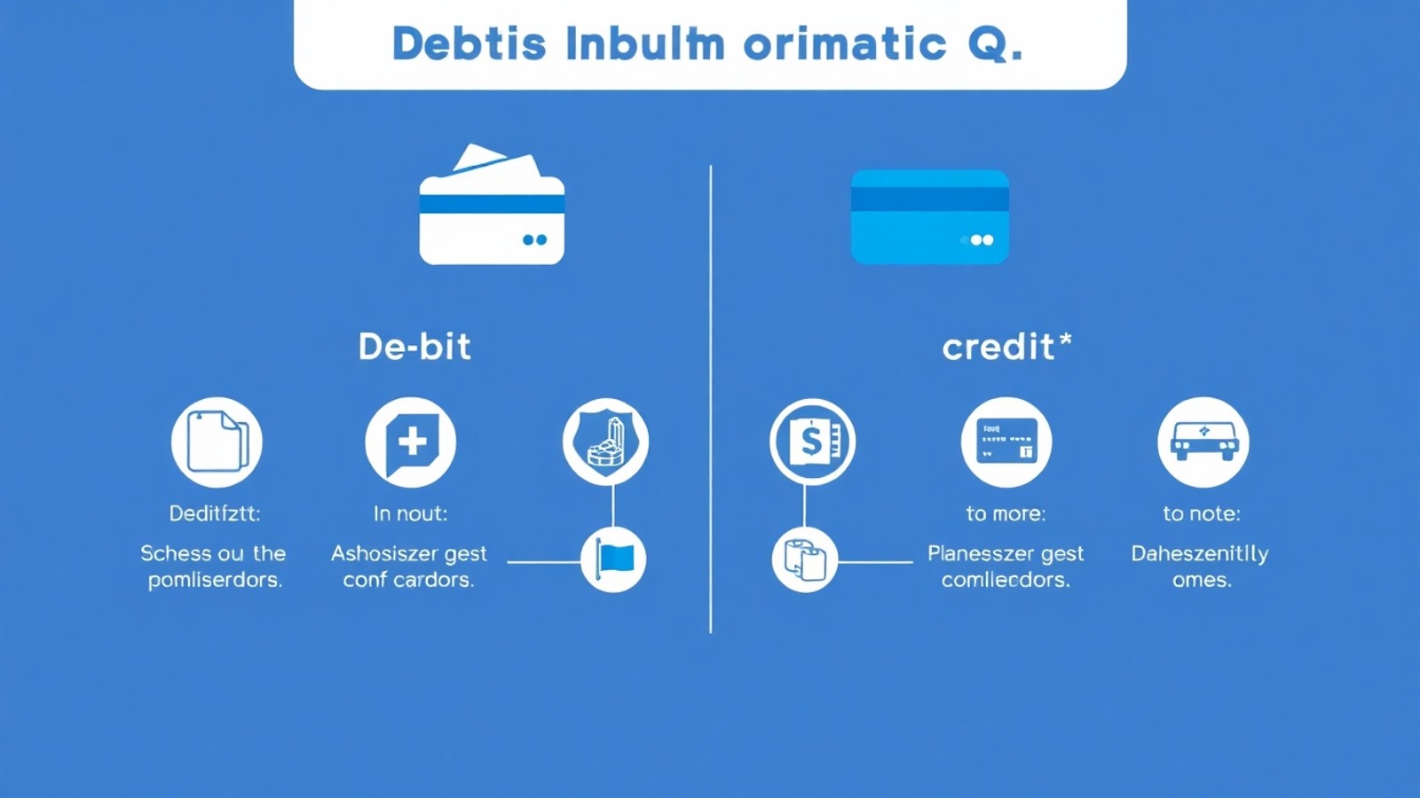 comparativo debito e credito em infografico