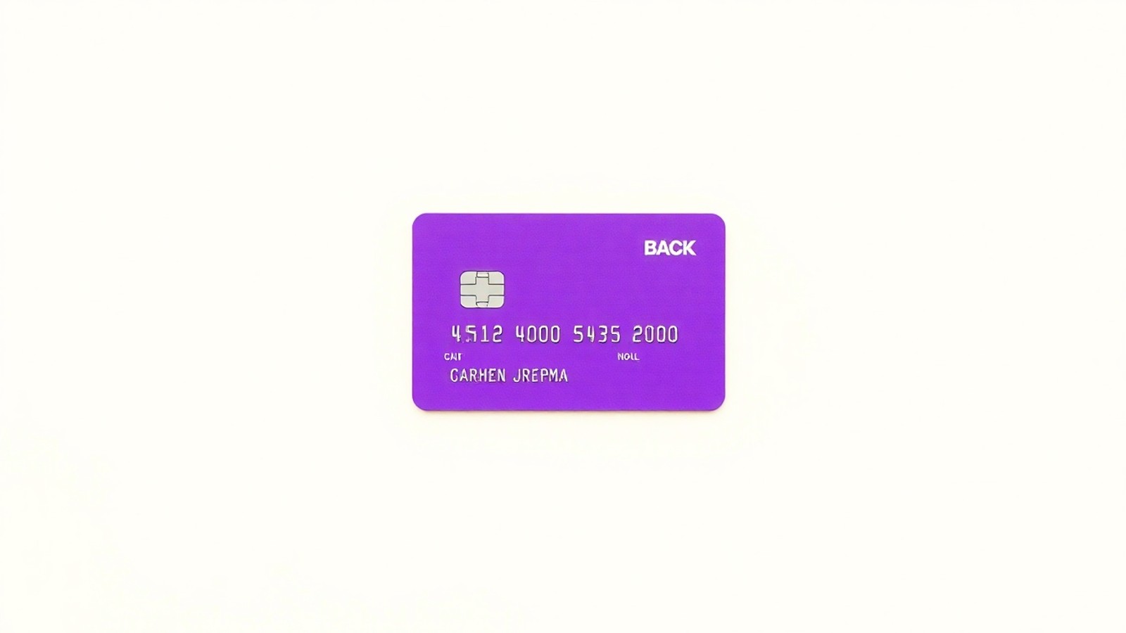 mockup cartao roxo fintech