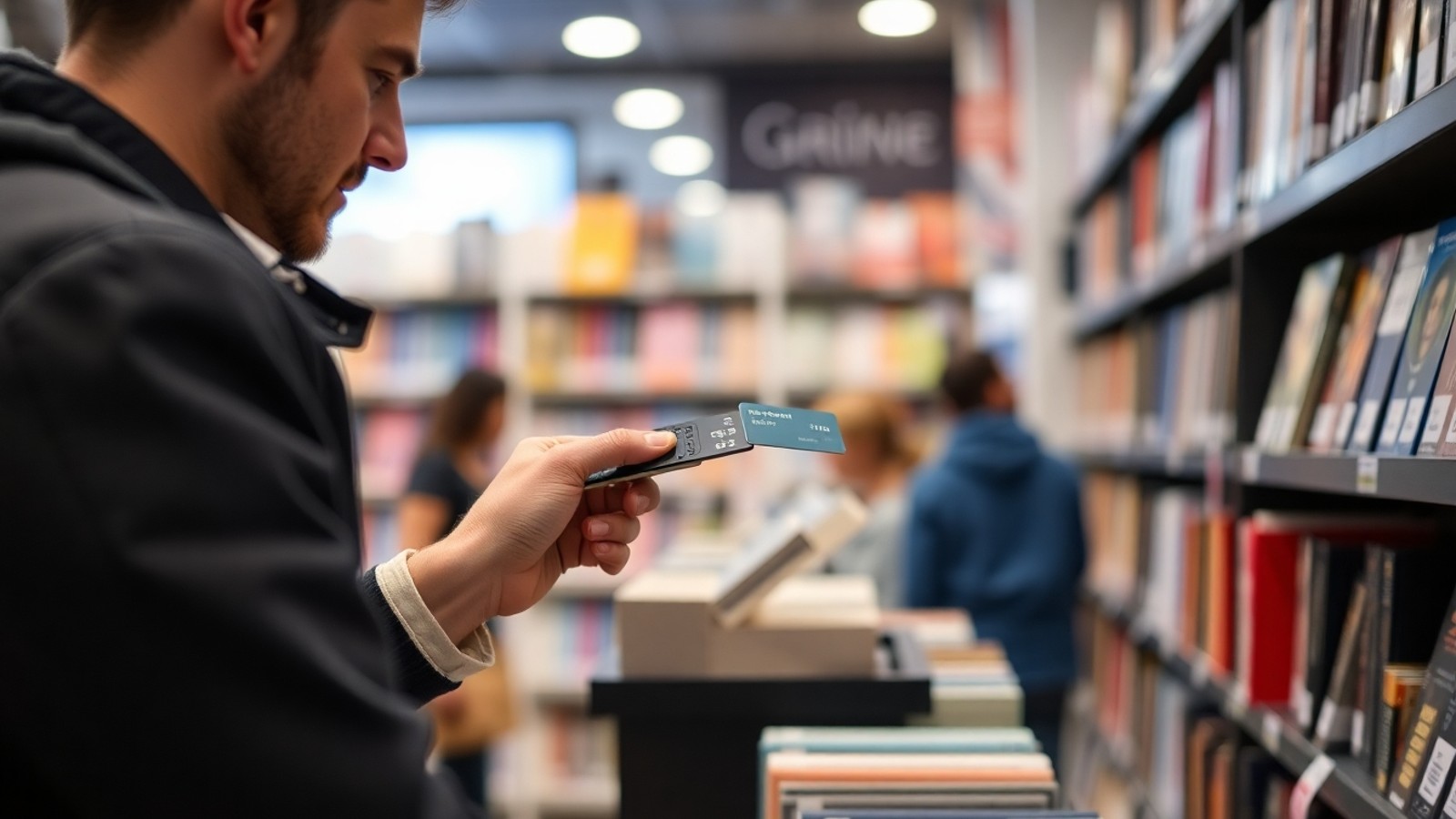 pagamento com cartao em livraria