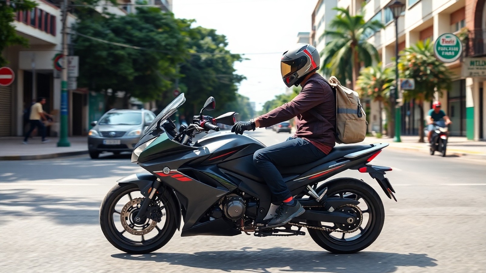 pilotagem segura moto