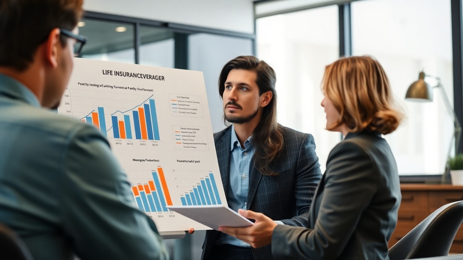 consultor explicando coberturas seguro de vida